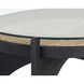 Adora 38 X 18 inch Clear / Black Coffee Table, Small